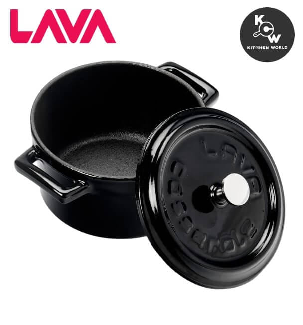 หม้อตุ๋นเหล็กหล่อขนาดเล็ก LAVA CW1685-BK ขนาด 10 ซม. สีดำ_7